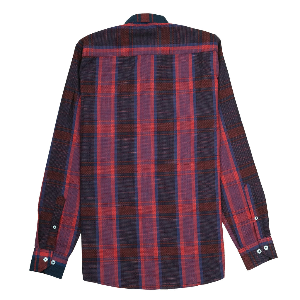 LACOSTE Crimson Twilight Slim Fit Long Sleeve Button-Up Shirt