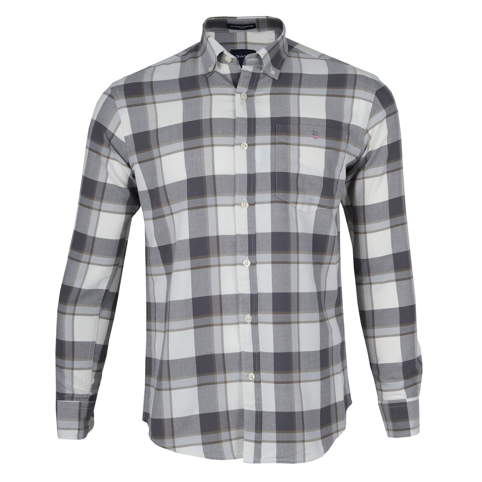 GANT Urban Slate Classic Fit Plaid Button-Up Shirt