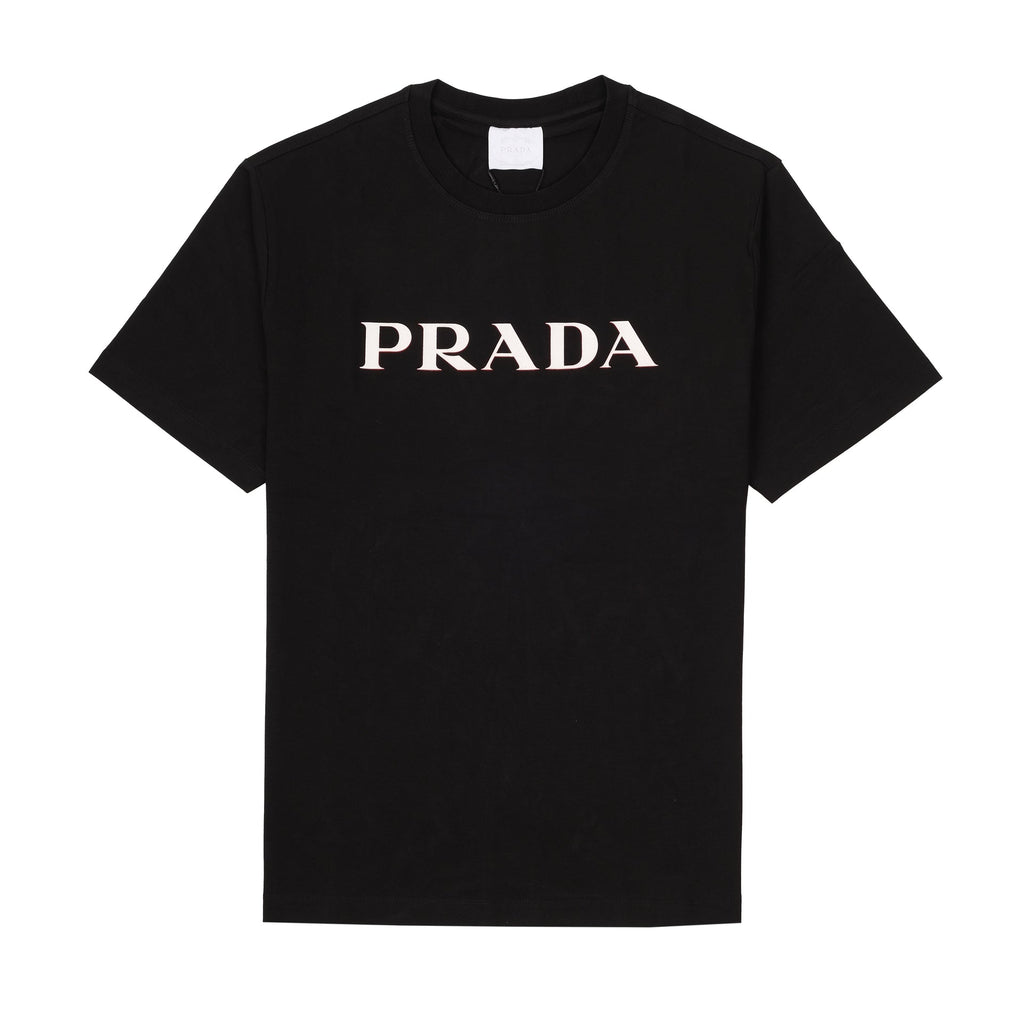 PRADA Midnight Noir Classic Fit Short Sleeve Logo Tee