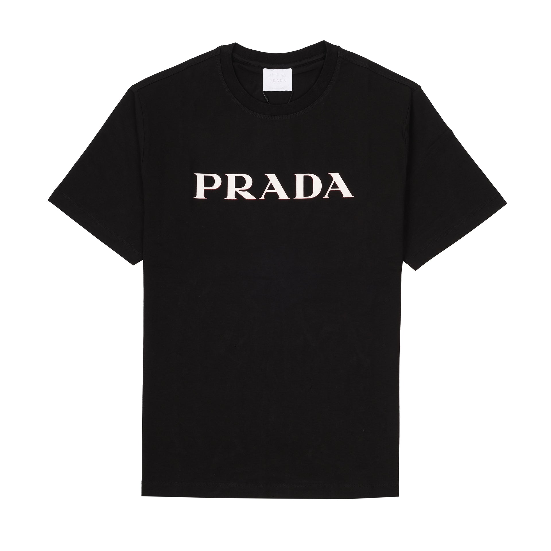 PRADA Midnight Noir Classic Fit Short Sleeve Logo Tee