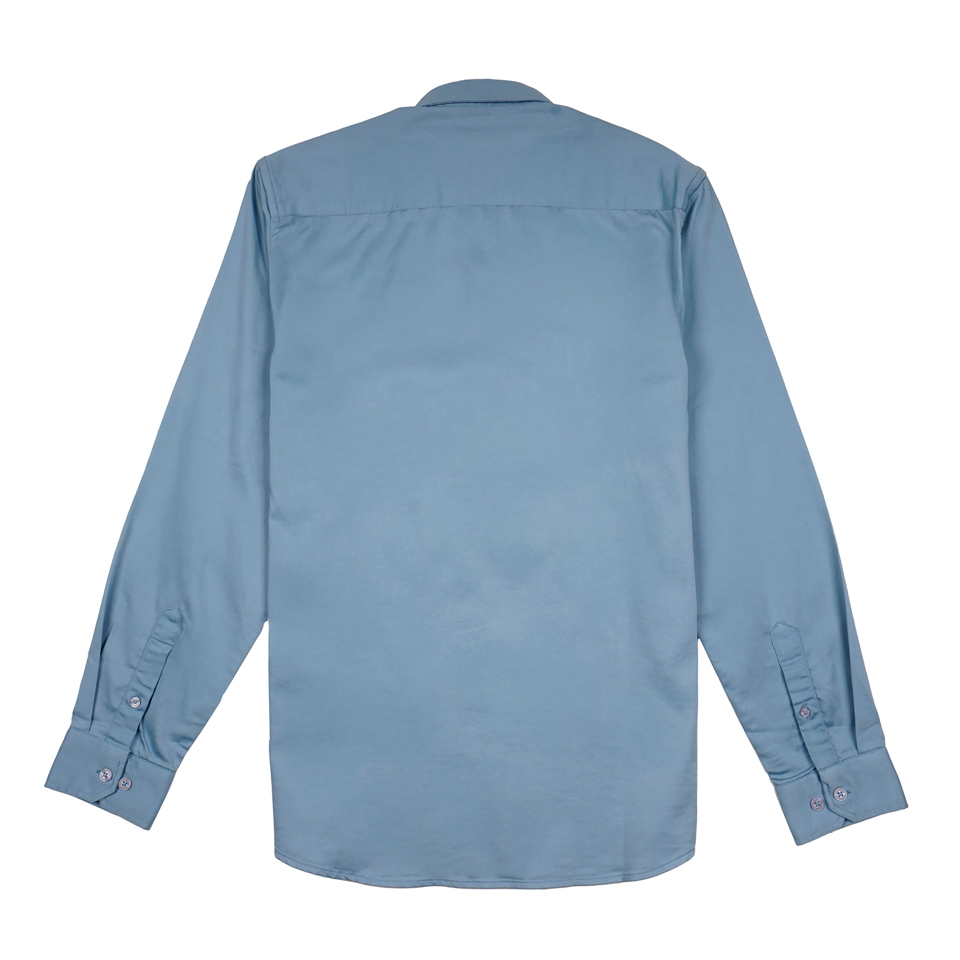 BURBERRY Opulent Teal Tailored Fit Long Sleeve Button-Up Shirt