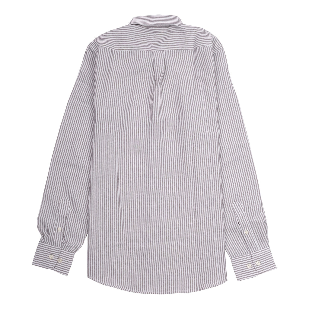 POLO RALPH LAUREN Whispering Fog Classic Fit Long Sleeve Striped Button-Down Shirt