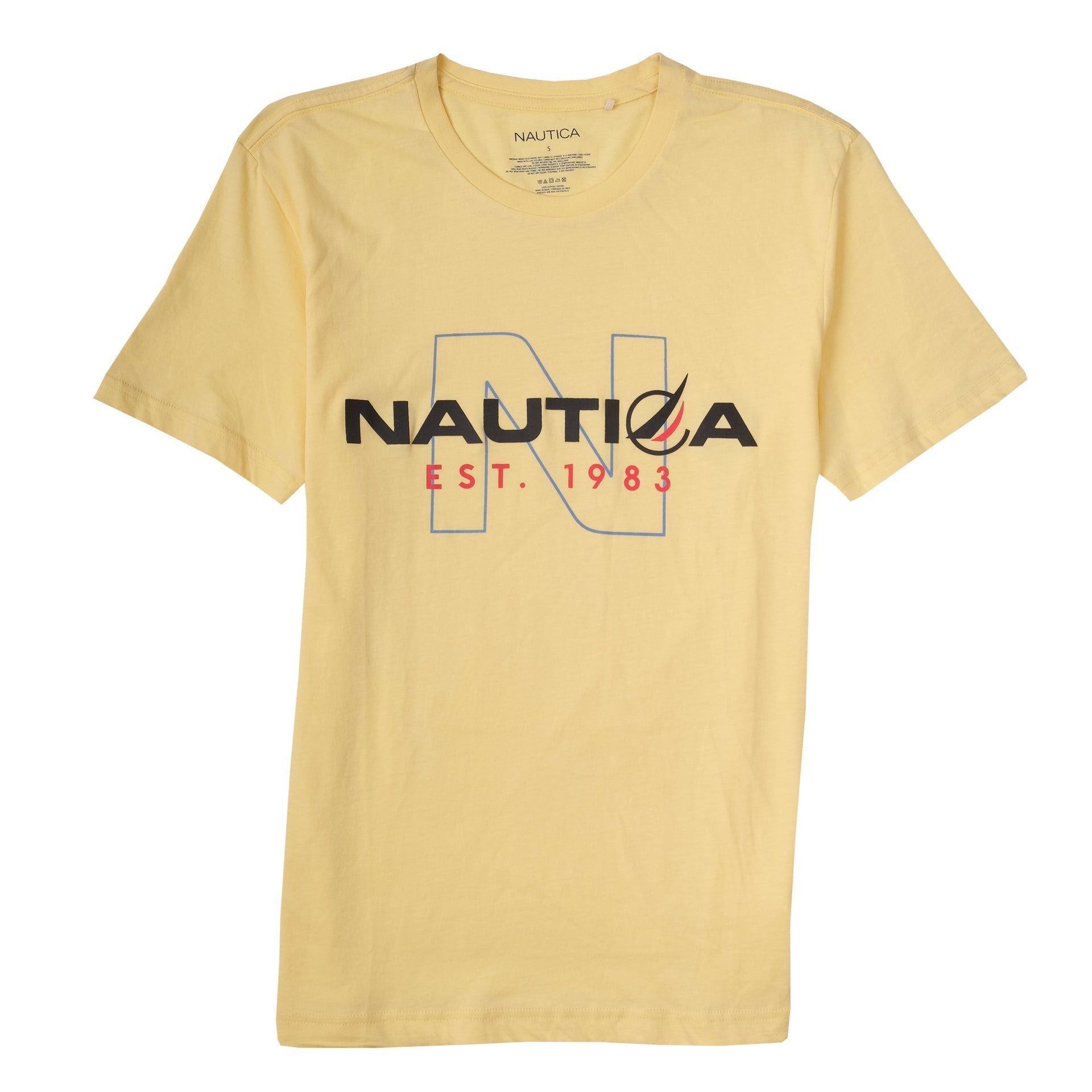 NAUTICA Sunbeam Yellow Casual Fit Graphic Crewneck Tee