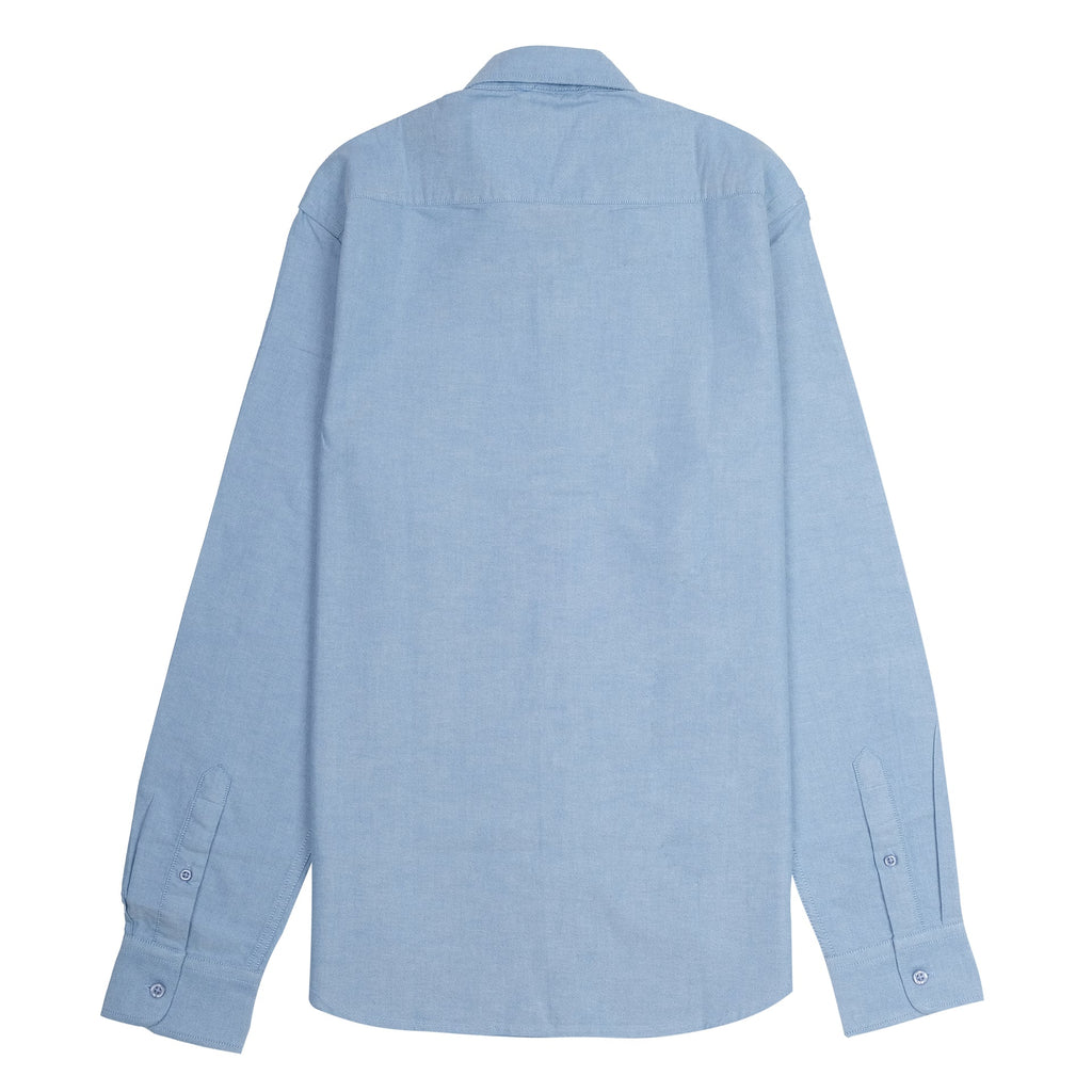 ABERCROMBIE & FITCH Tranquil Aqua Classic Fit Long Sleeve Embroidered Button-Up Shirt