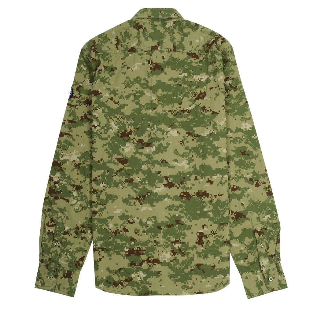 ABERCROMBIE & FITCH Lush Sage Utility Classic Fit Long Sleeve Shirt