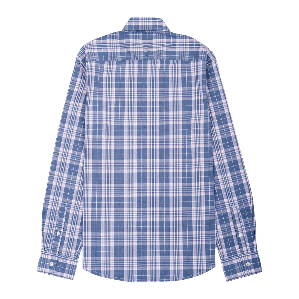 HACKETT Serene Aqua Slim Fit Long Sleeve Check Shirt