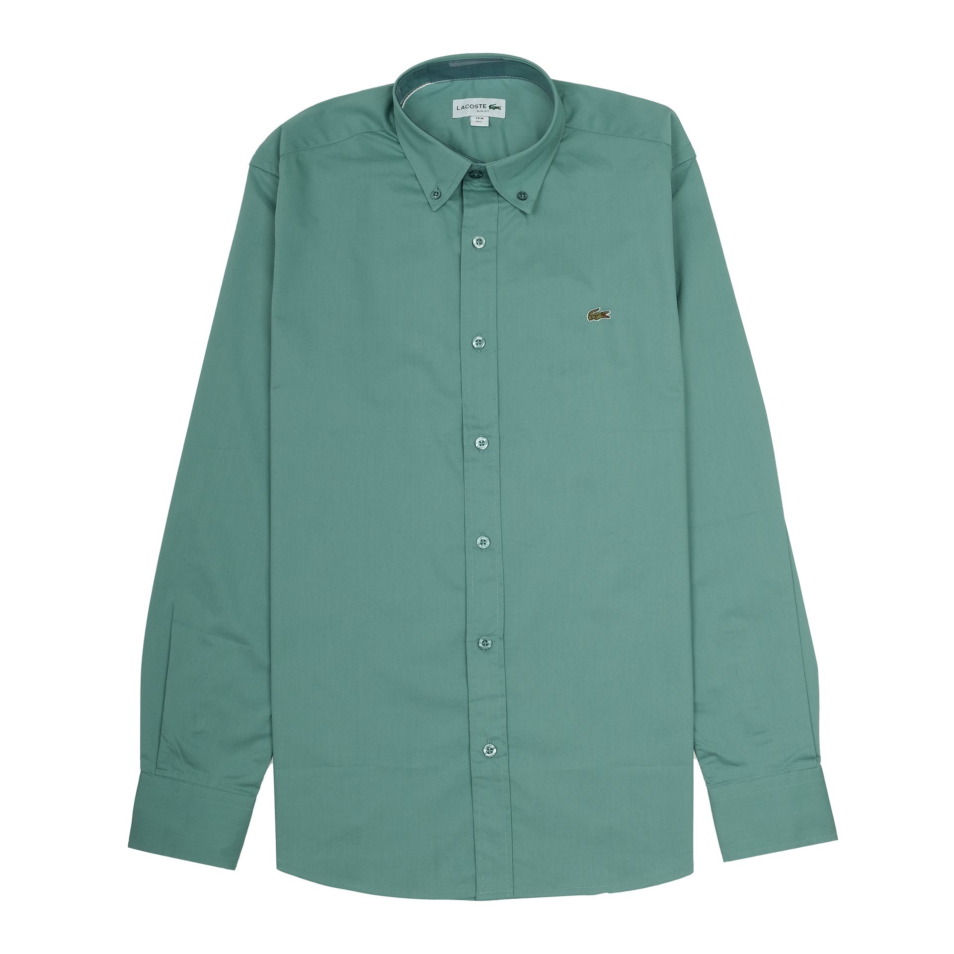 LACOSTE Sage Green Classic Fit Long Sleeve Button-Down Shirt