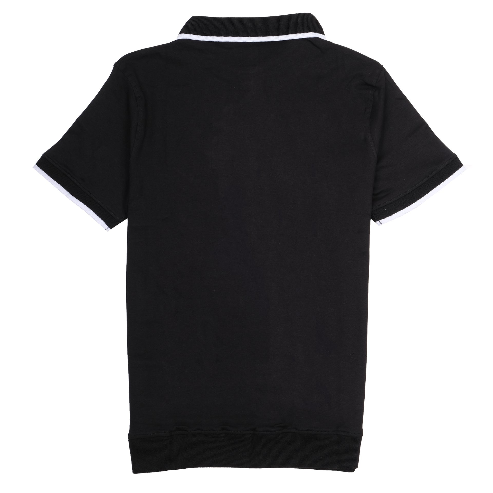 DOLCE&GABBANA Midnight Noir Classic Fit Polo Shirt with Contrast Trim