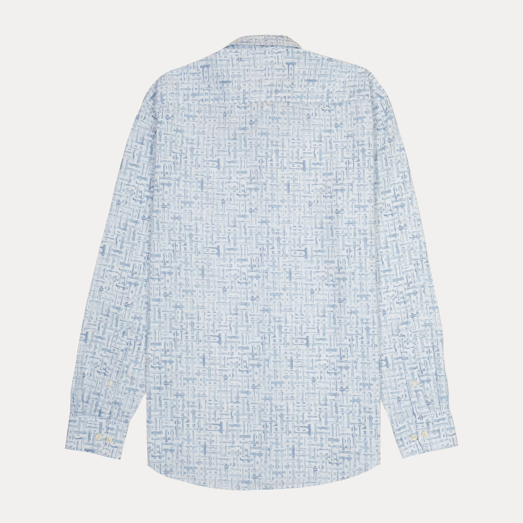 TOMMY HILFIGER Celestial Aqua Tailored Fit Long Sleeve Button-Up Shirt