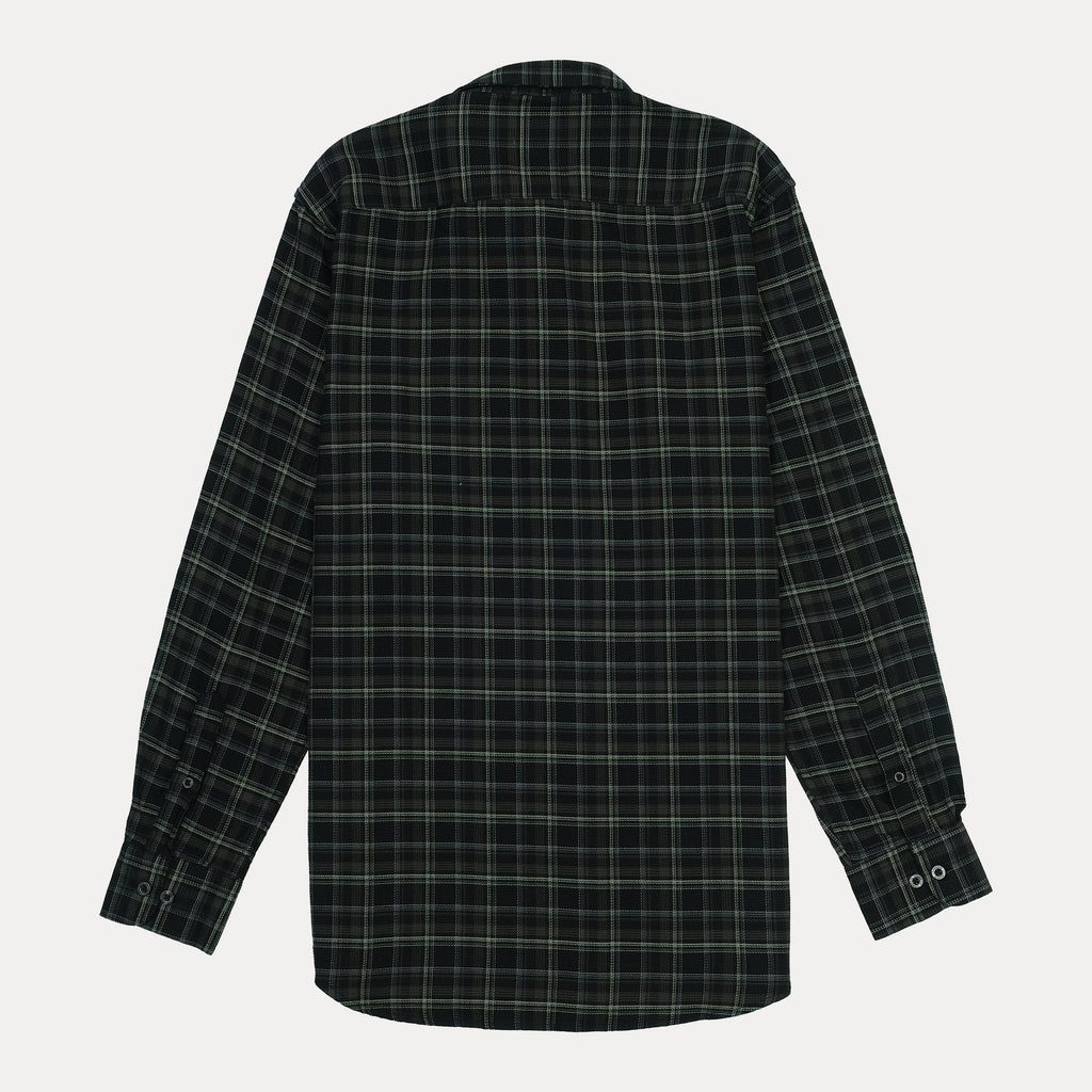 LACOSTE Mystic Pine Classic Fit Long Sleeve Flannel Shirt