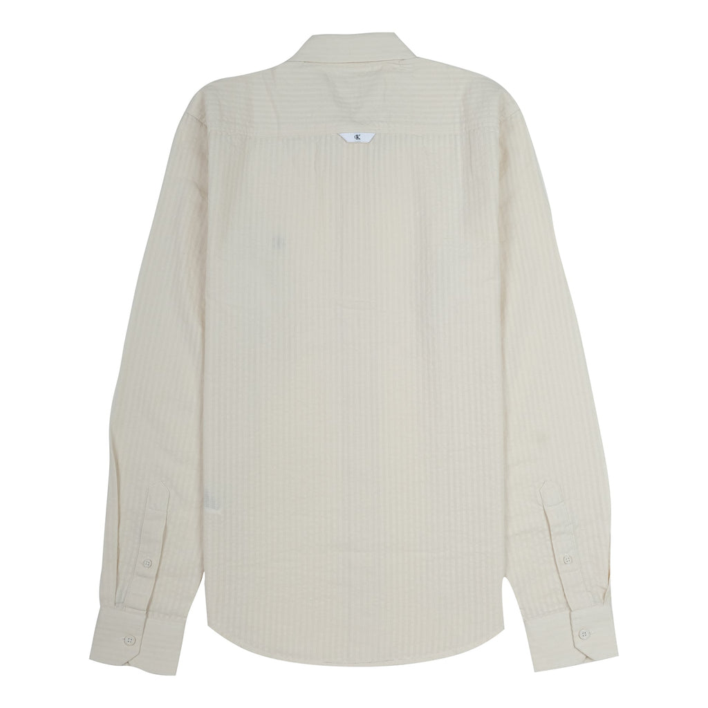 CALVIN KLEIN Soft Cream Whisper Classic Fit Long Sleeve Shirt