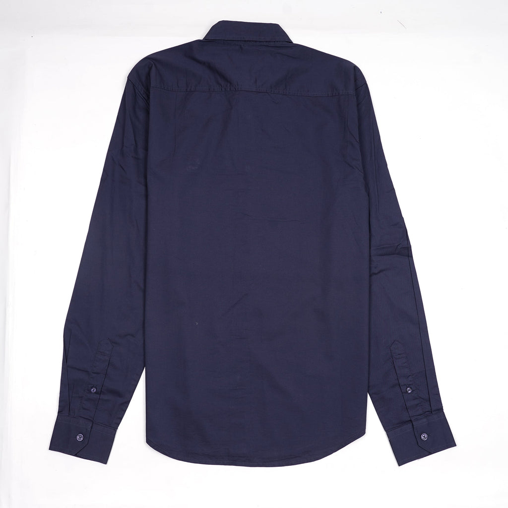 KENZO Astral Indigo Tailored Fit Long Sleeve Button-Up Shirt