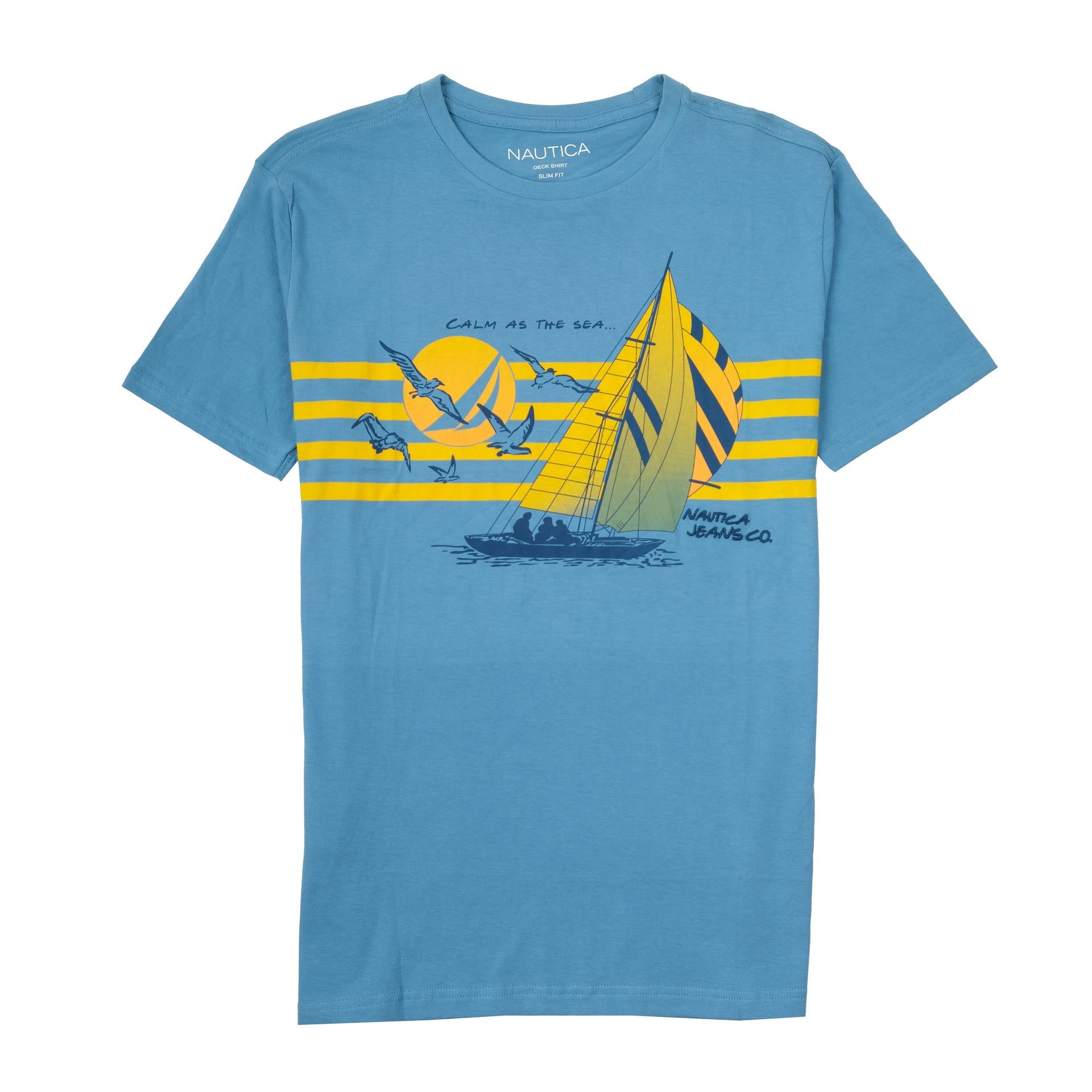 NAUTICA Ocean Breeze Slim Fit Graphic Printed Crewneck Tee