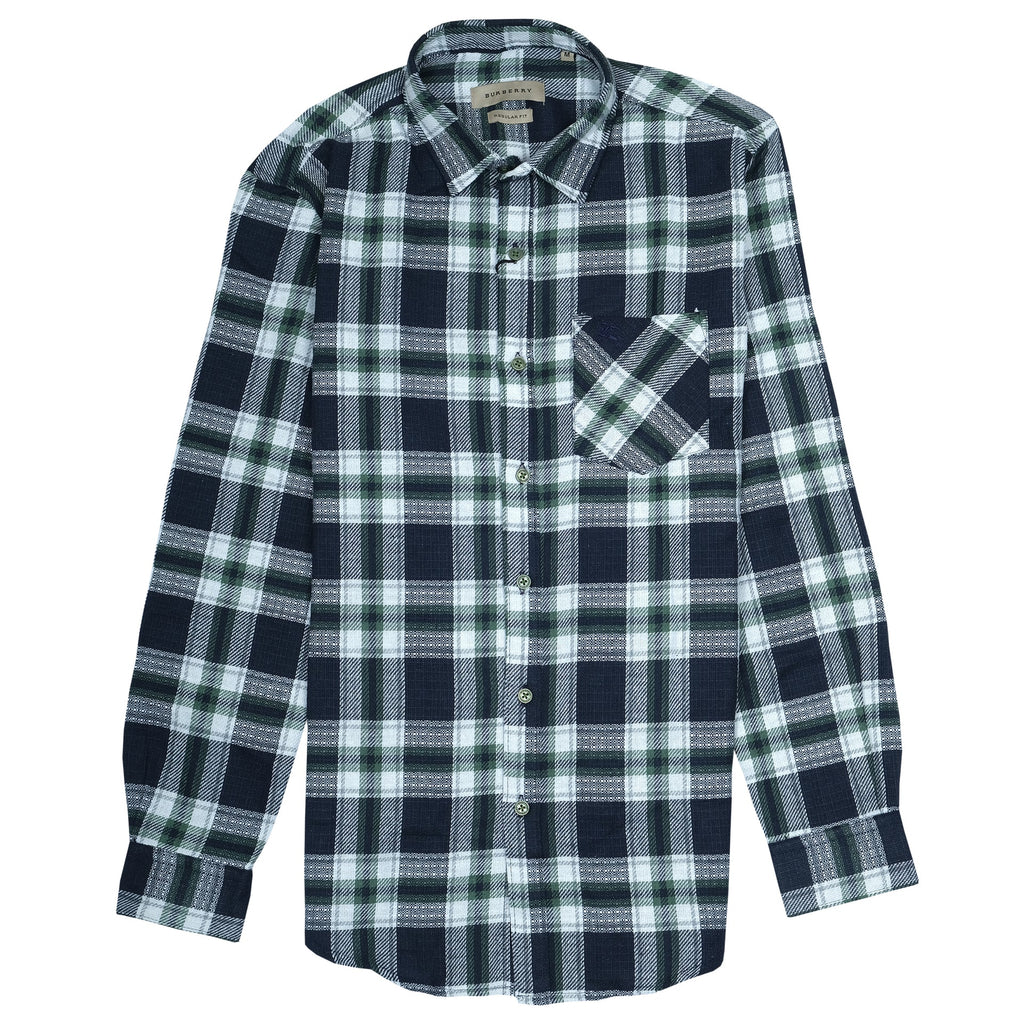 BURBERRY Enchanted Pine Check Flannel Long Sleeve Shirt