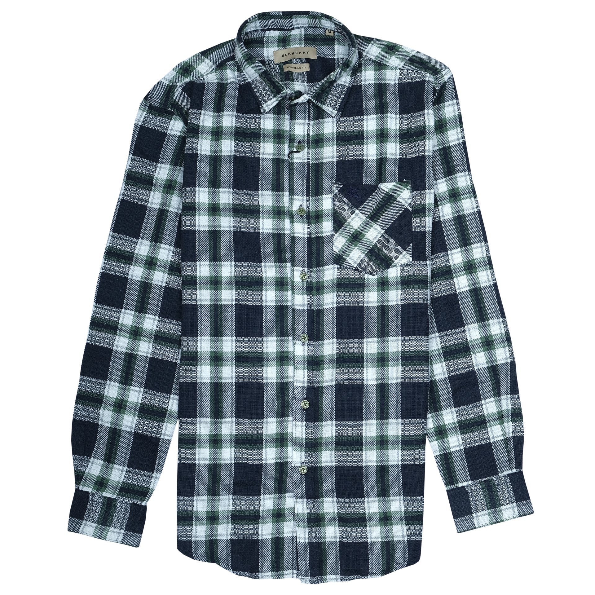 BURBERRY Enchanted Pine Check Flannel Long Sleeve Shirt