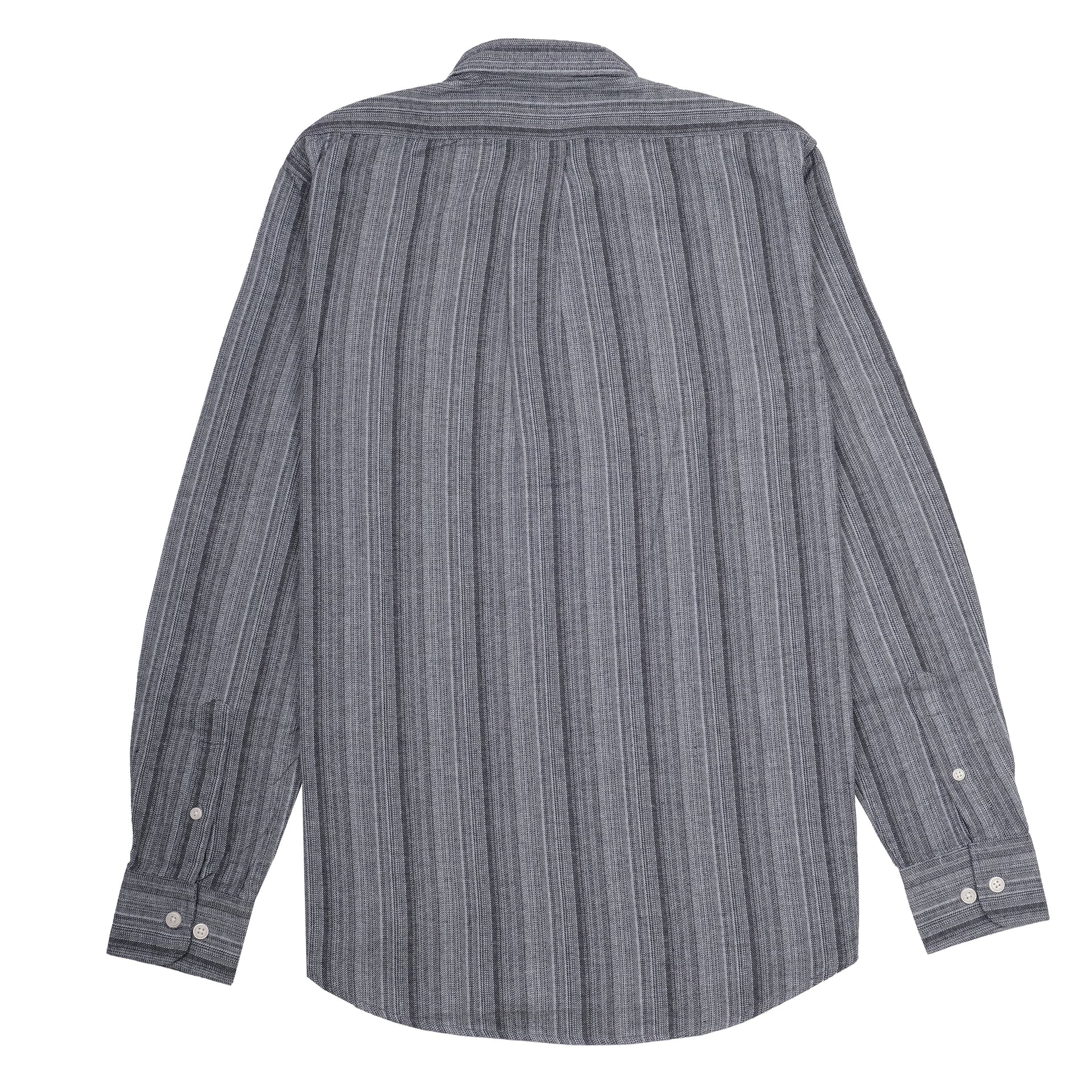 BROOKS BROTHERS Midnight Slate Regent Fit Long Sleeve Stripe Oxford Shirt