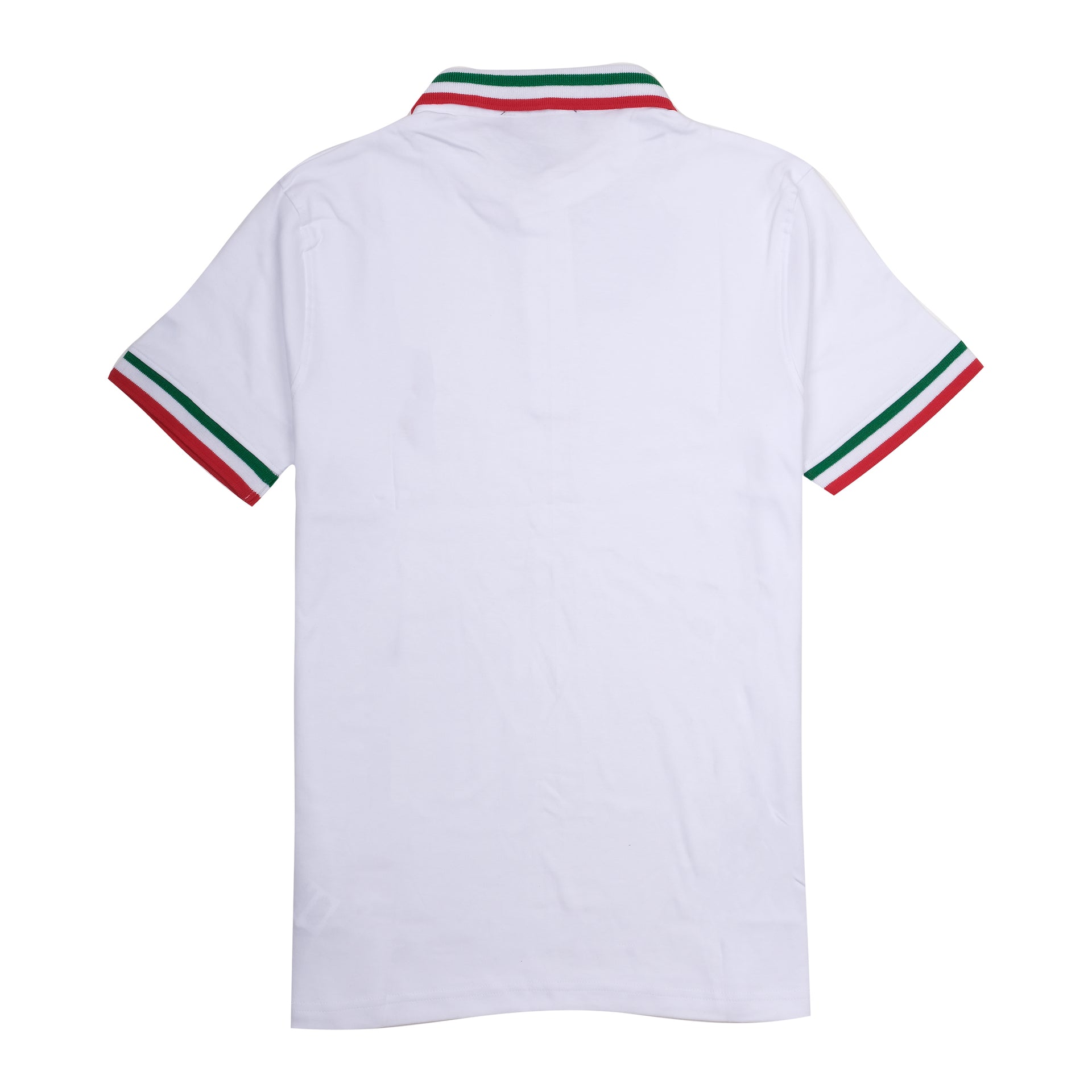 DOLCE&GABBANA Pure Snow Slim Fit Polo Shirt with Italian Flag Trim
