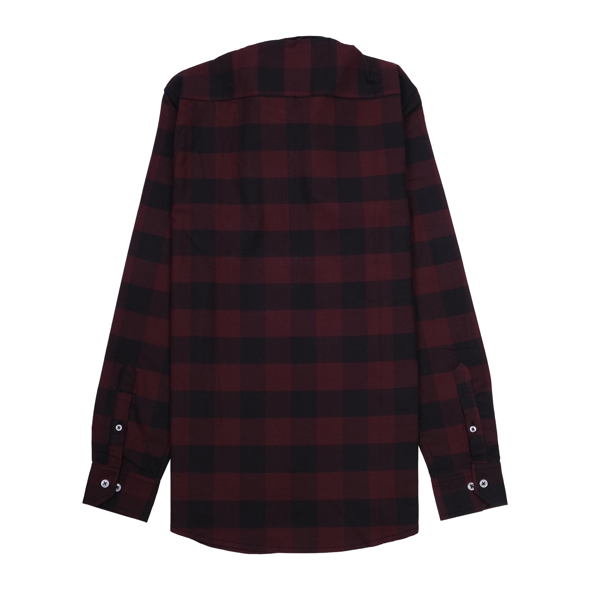 LACOSTE Crimson Noir Classic Fit Flannel Button-Up Shirt