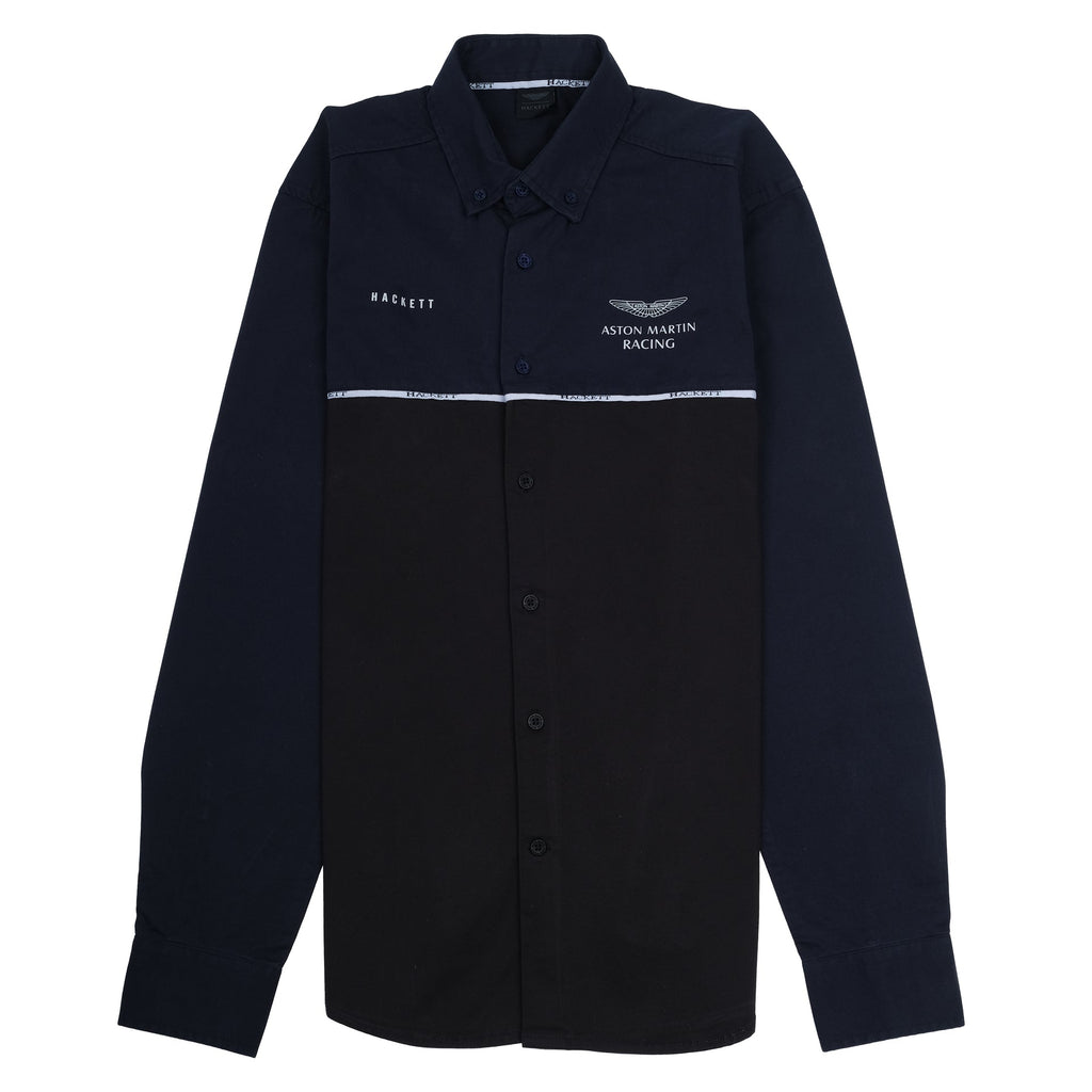 HACKETT Midnight Navy Classic Fit Long Sleeve Shirt