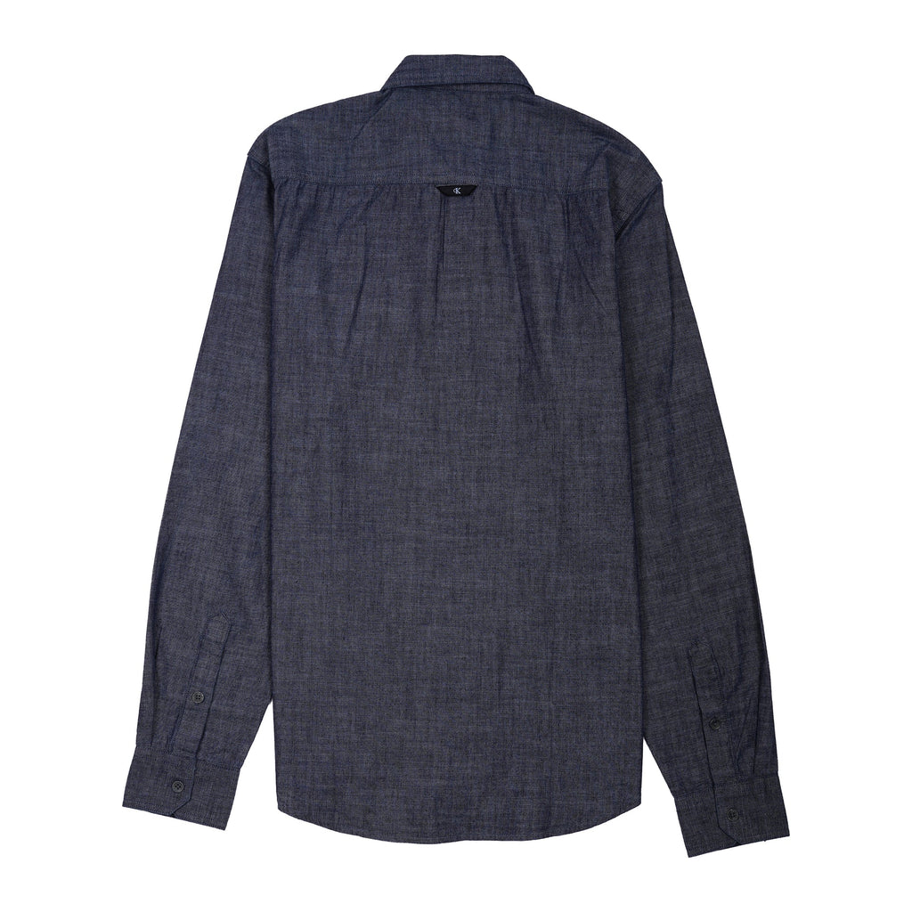 CALVIN KLEIN JEANS Midnight Ash Tailored Fit Long Sleeve Chambray Shirt