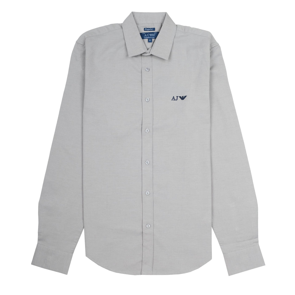 AJ Silver Mist Classic Fit Long Sleeve Button-Up Shirt