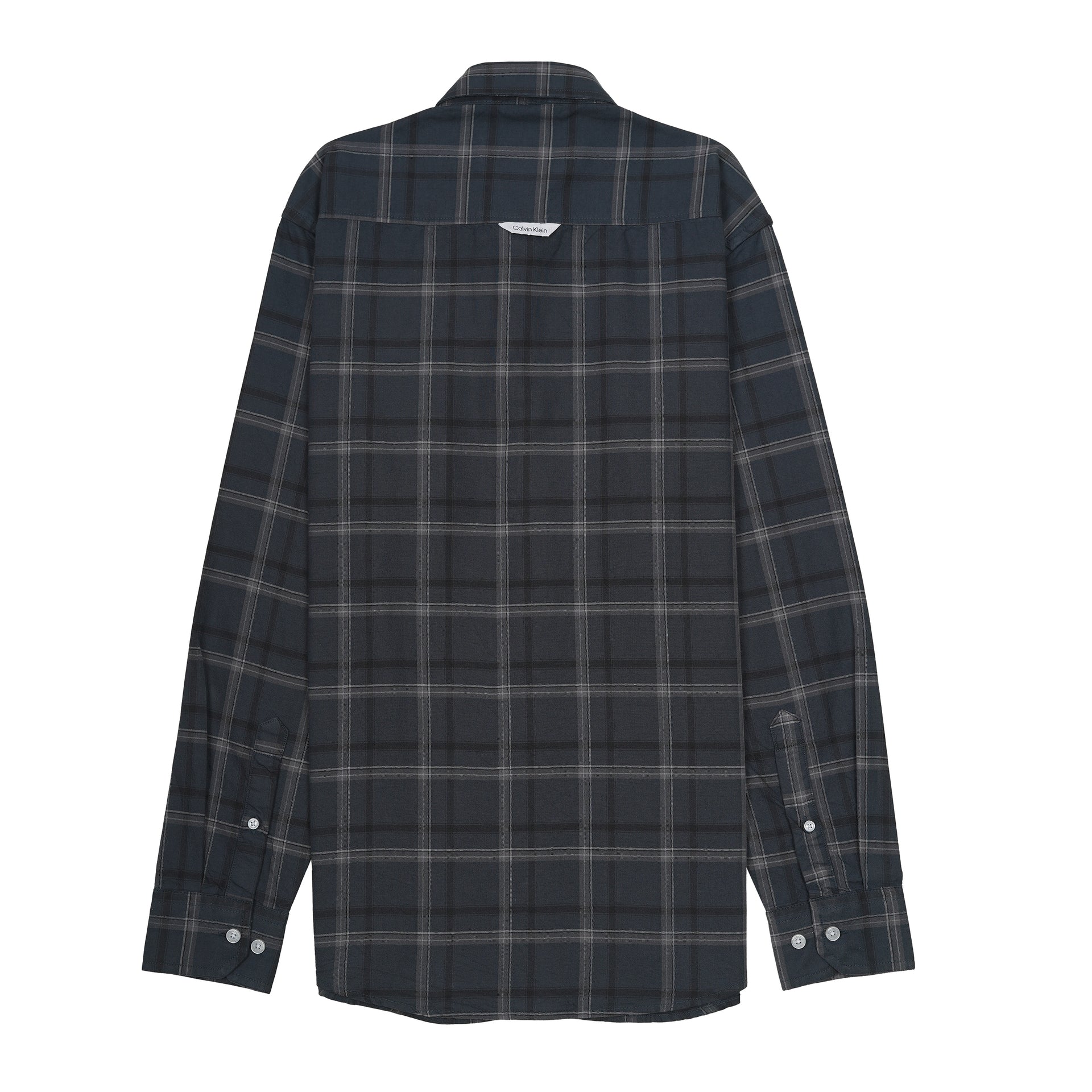 CALVIN KLEIN Shadowed Steel Tailored Fit Long Sleeve Flannel Shirt