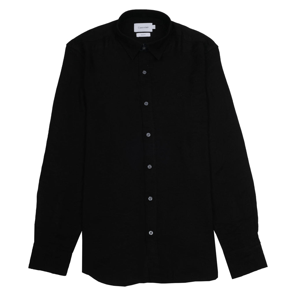 CALVIN KLEIN Onyx Noir Slim Fit Long Sleeve Shirt