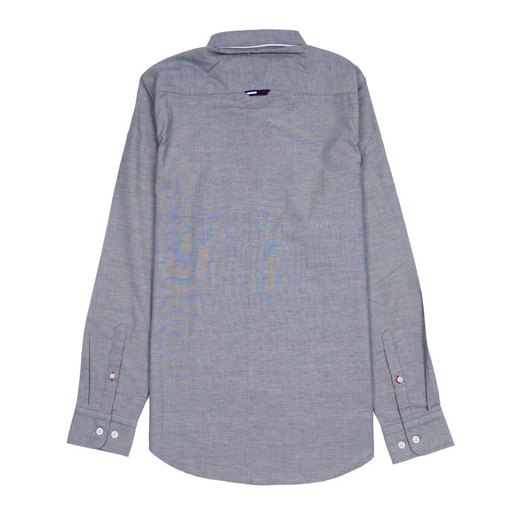TOMMY JEANS Seraphic Azure Tailored Fit Long Sleeve Button-Up Shirt