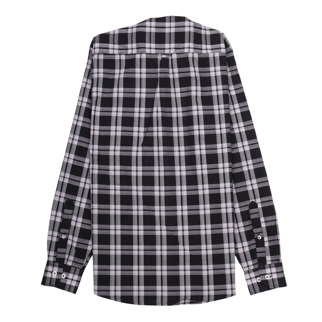 LACOSTE Charcoal Plaid Classic Fit Long Sleeve Button-Up Shirt