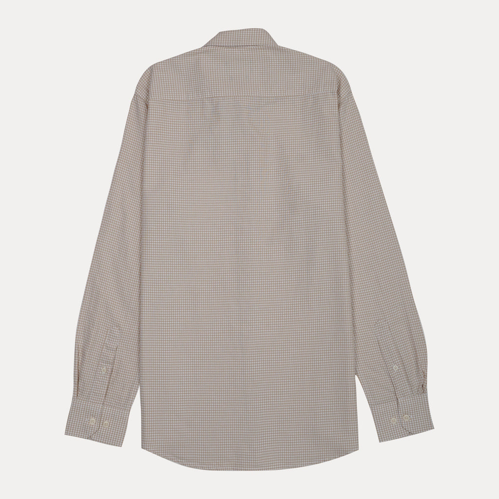 HACKETT Sunbeam Almond Tailored Fit Long Sleeve Gingham Shirt