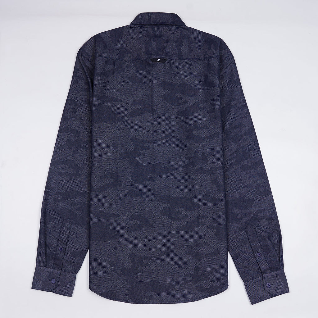 CALVIN KLEIN Enchanted Indigo Slim Fit Long Sleeve Shirt