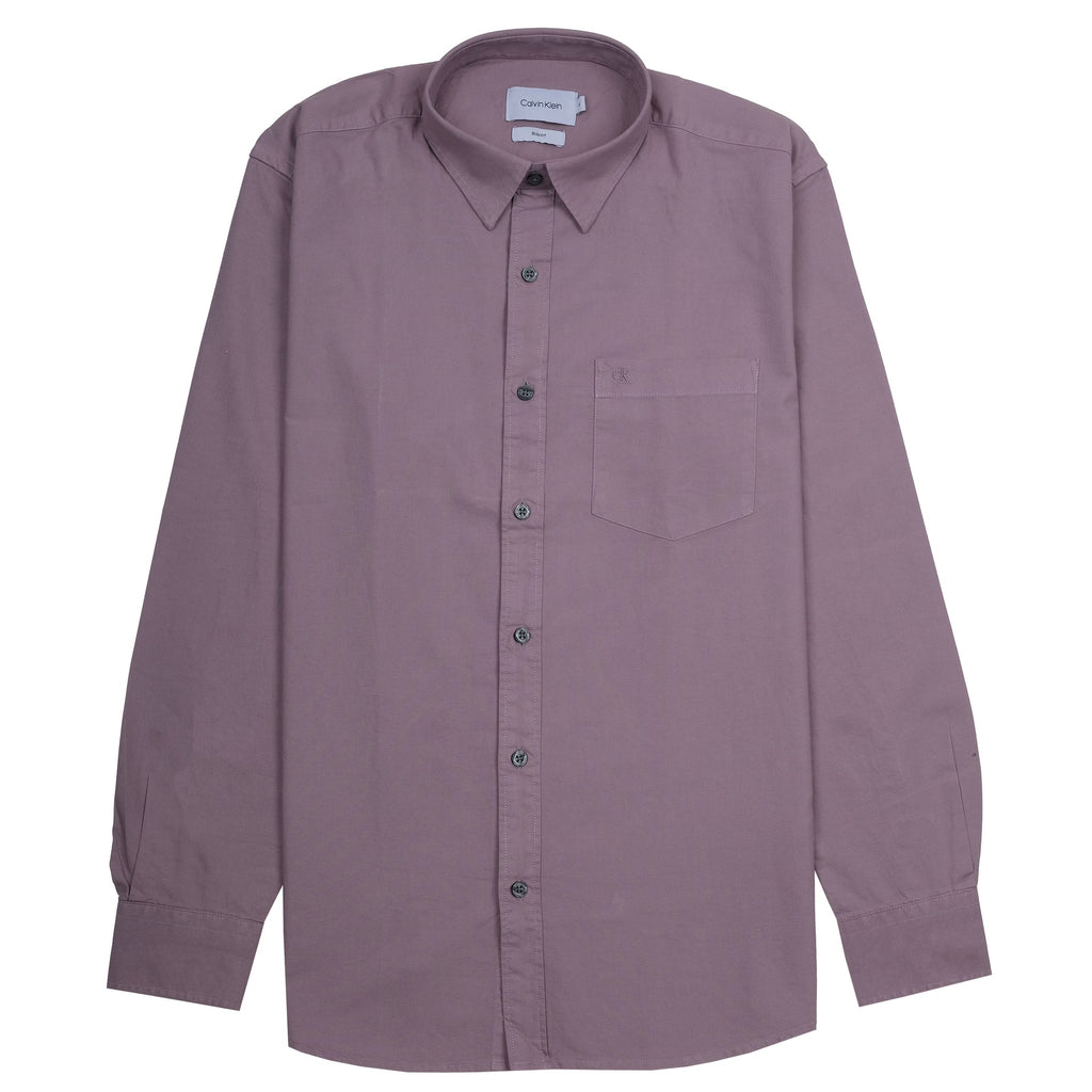 CALVIN KLEIN Serene Lilac Slim Fit Long Sleeve Shirt