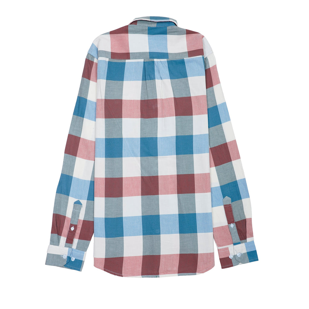 LACOSTE Prismatic Jade Tailored Fit Long Sleeve Checkered Shirt