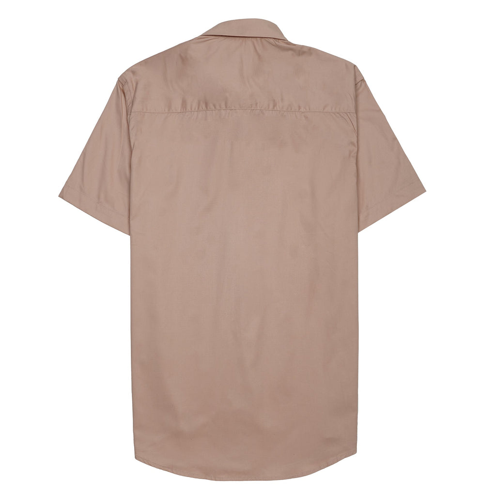 LACOSTE Astral Sand Relaxed Fit Short Sleeve Button-Down Shirt