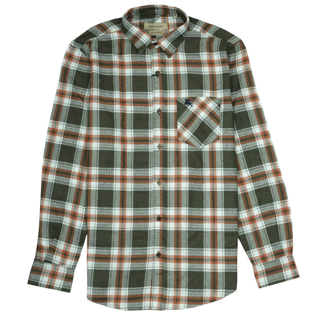BURBERRY Enchanted Forest Check Flannel Long Sleeve Shirt