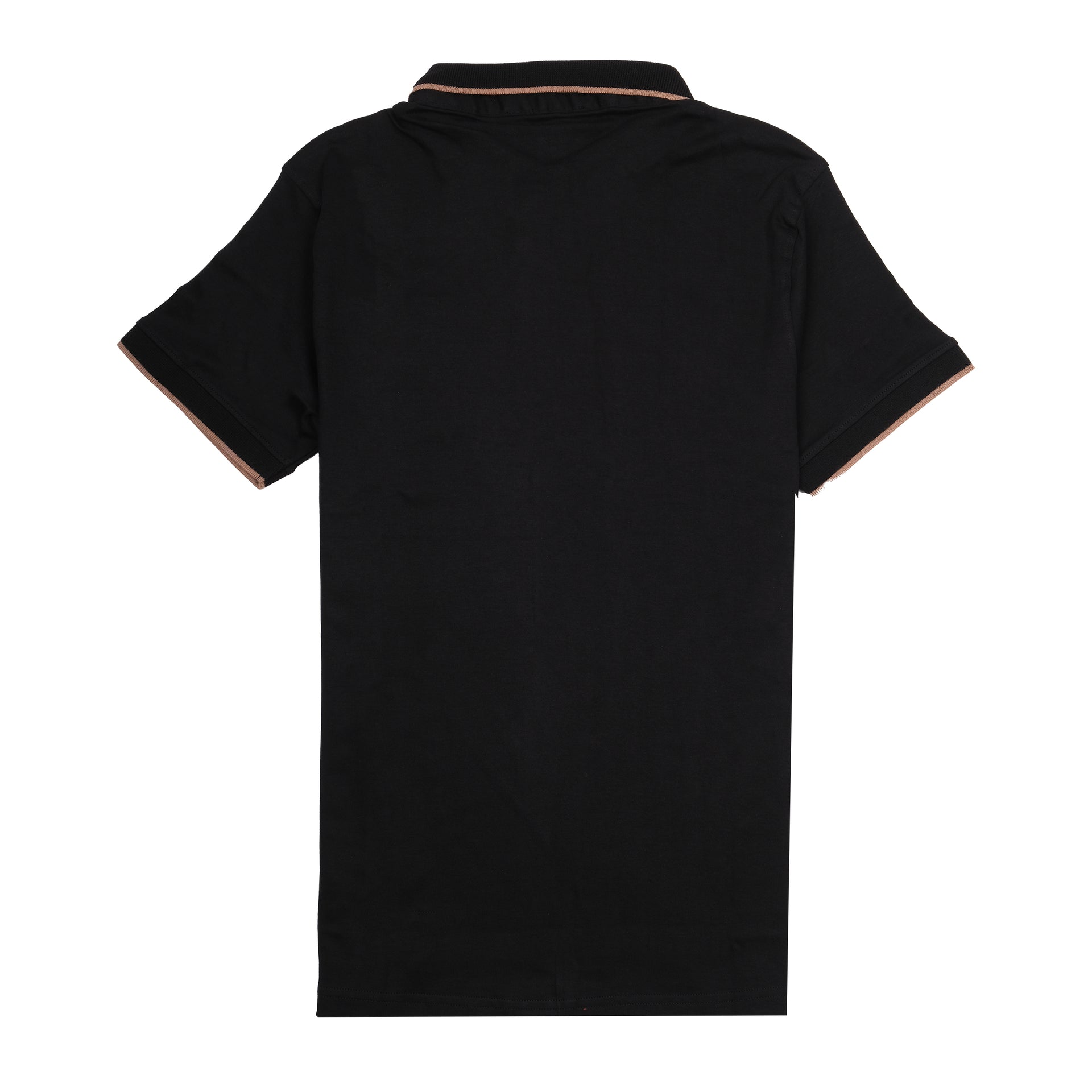 DOLCE&GABBANA Midnight Noir Slim Fit Polo Shirt with Luxe Gold Logo Embroidery