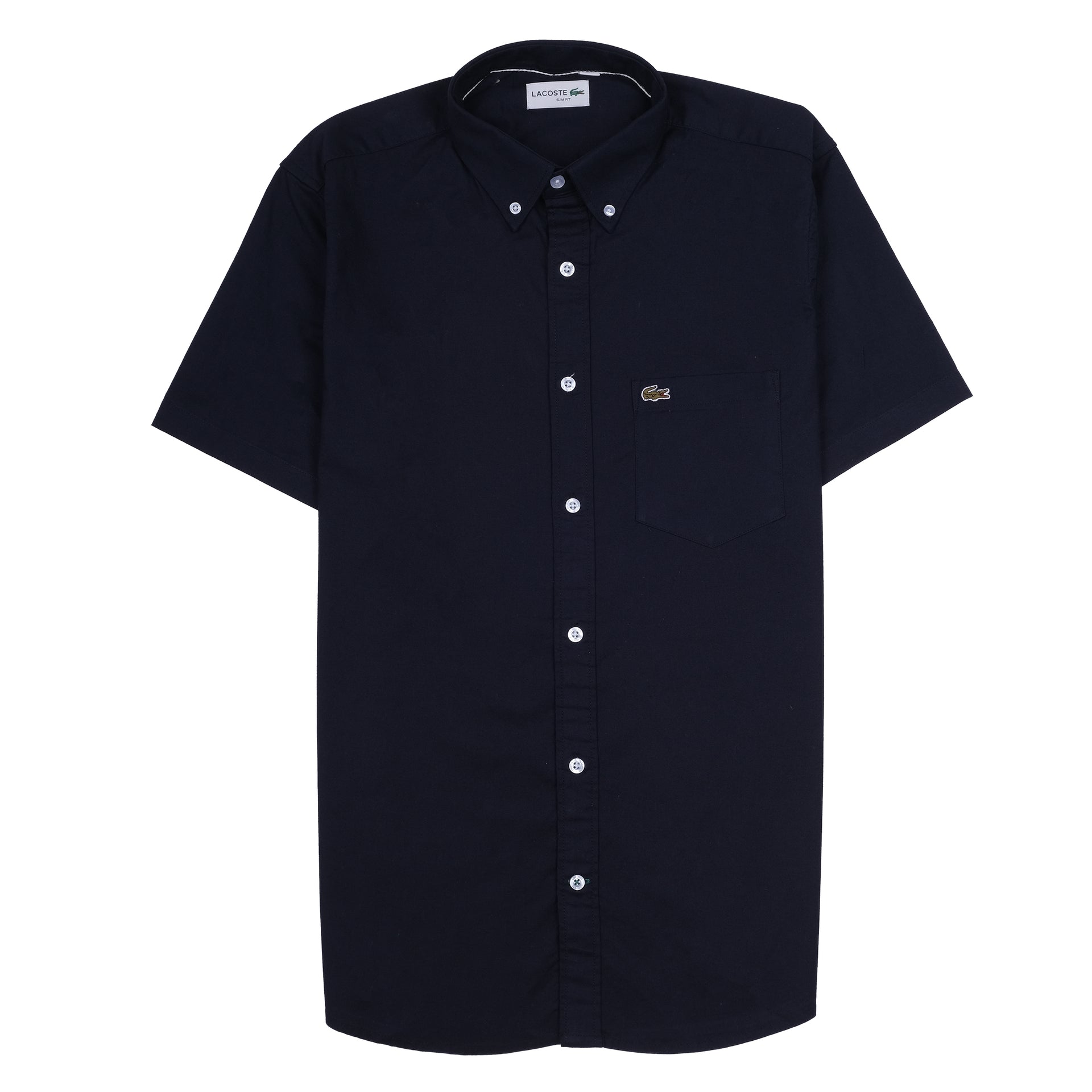 LACOSTE Deep Ocean Classic Fit Short Sleeve Button-Up Shirt