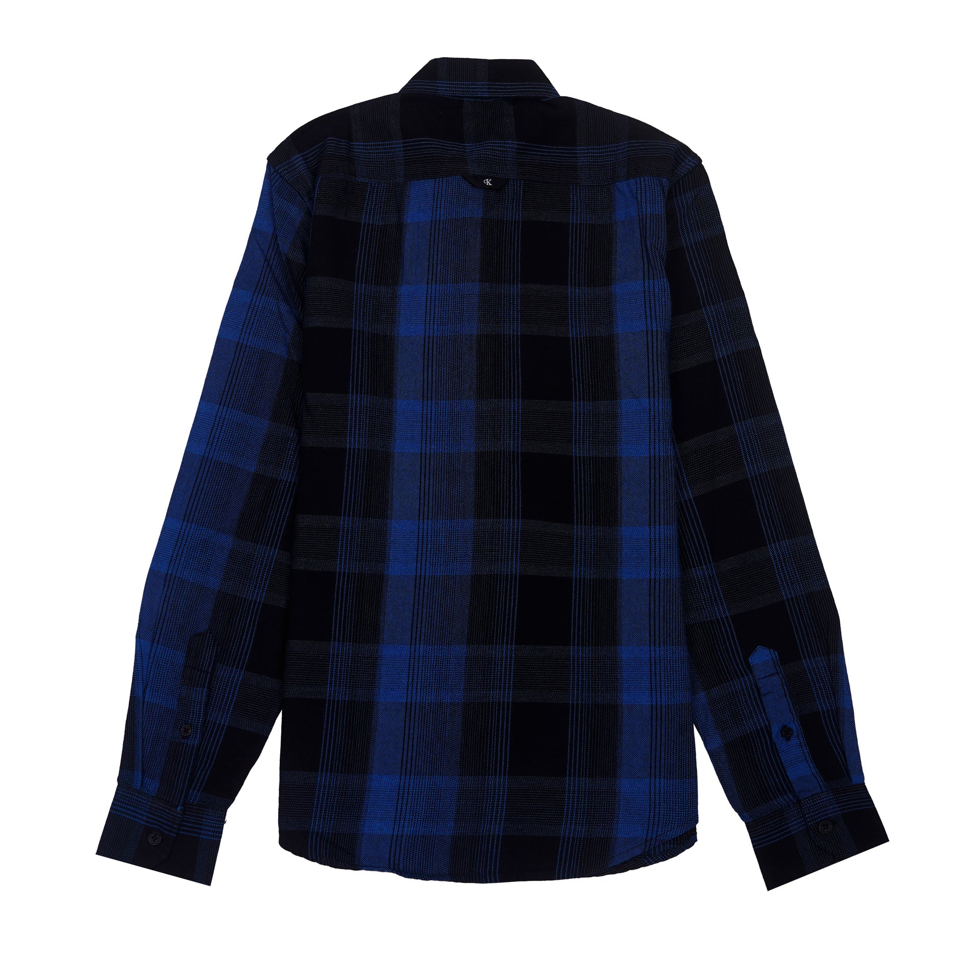 CALVIN KLEIN Enchanted Azure Tailored Fit Long Sleeve Flannel Shirt