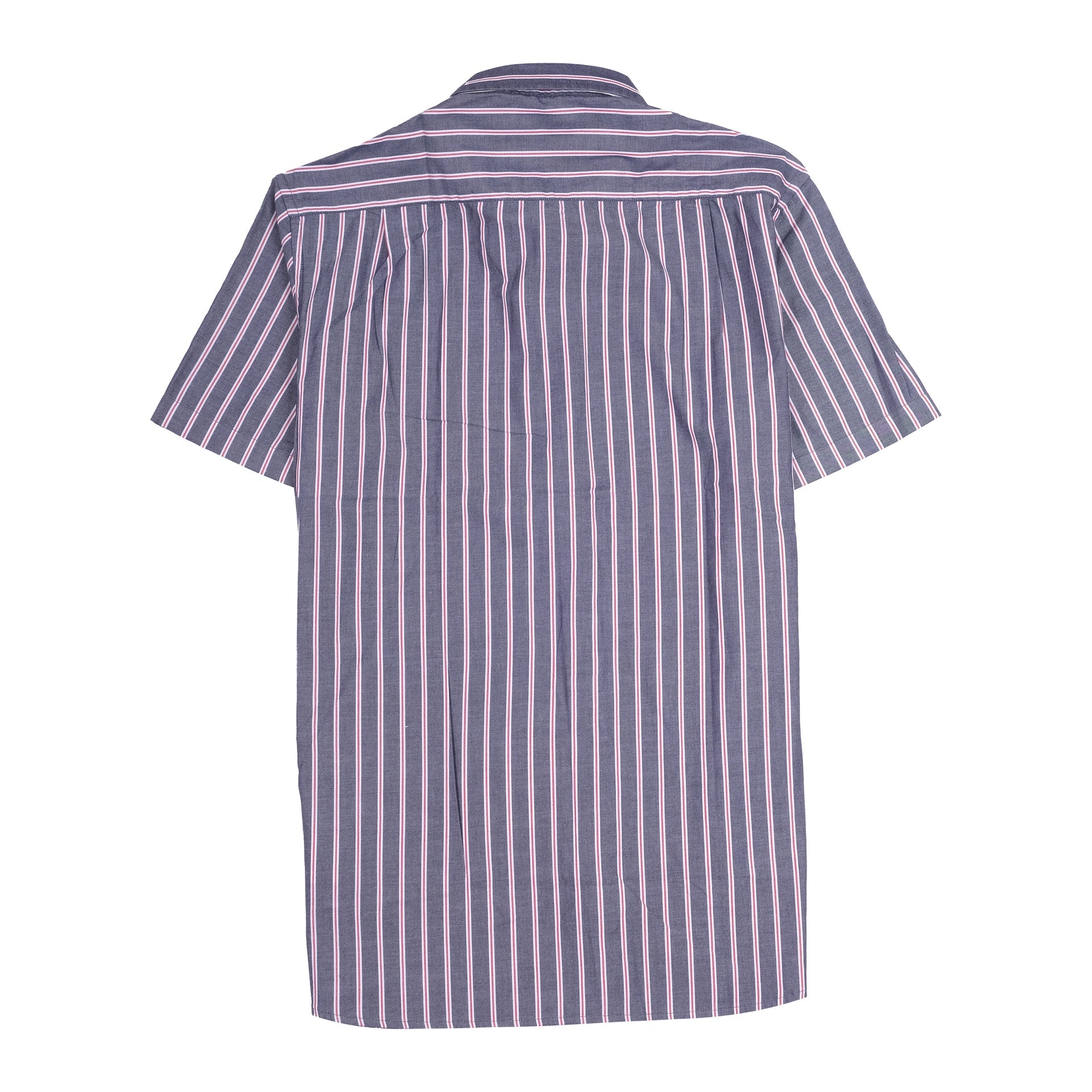 NAUTICA Dusk Blue Slim Fit Stretch Short Sleeve Striped Shirt