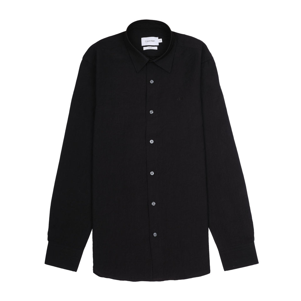 CALVIN KLEIN Midnight Noir Slim Fit Long Sleeve Dress Shirt