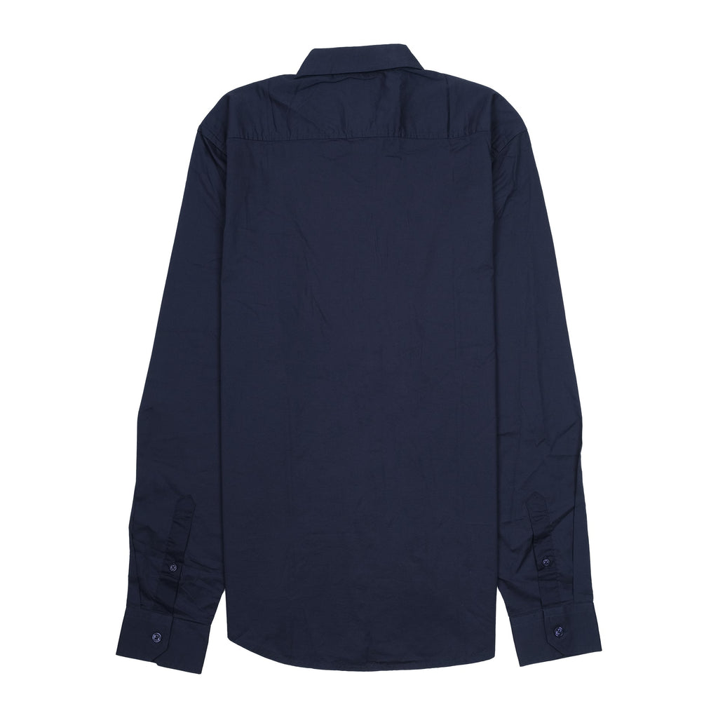 KENZO Oceanic Abyss Tailored Fit Long Sleeve Button-Up Shirt with Logo