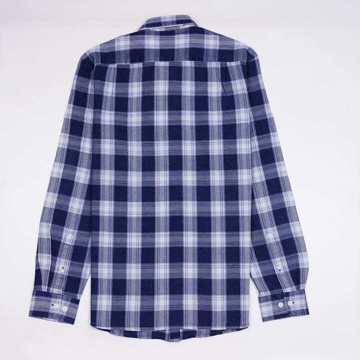 NAUTICA Celestial Indigo Tailored Fit Long Sleeve Check Shirt