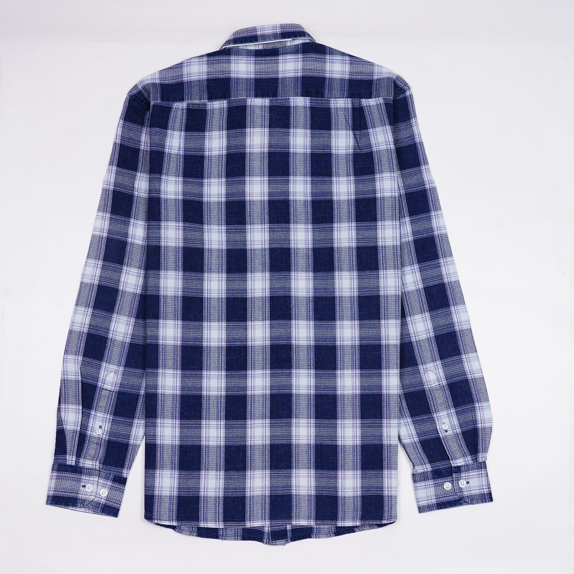 NAUTICA Celestial Indigo Tailored Fit Long Sleeve Check Shirt