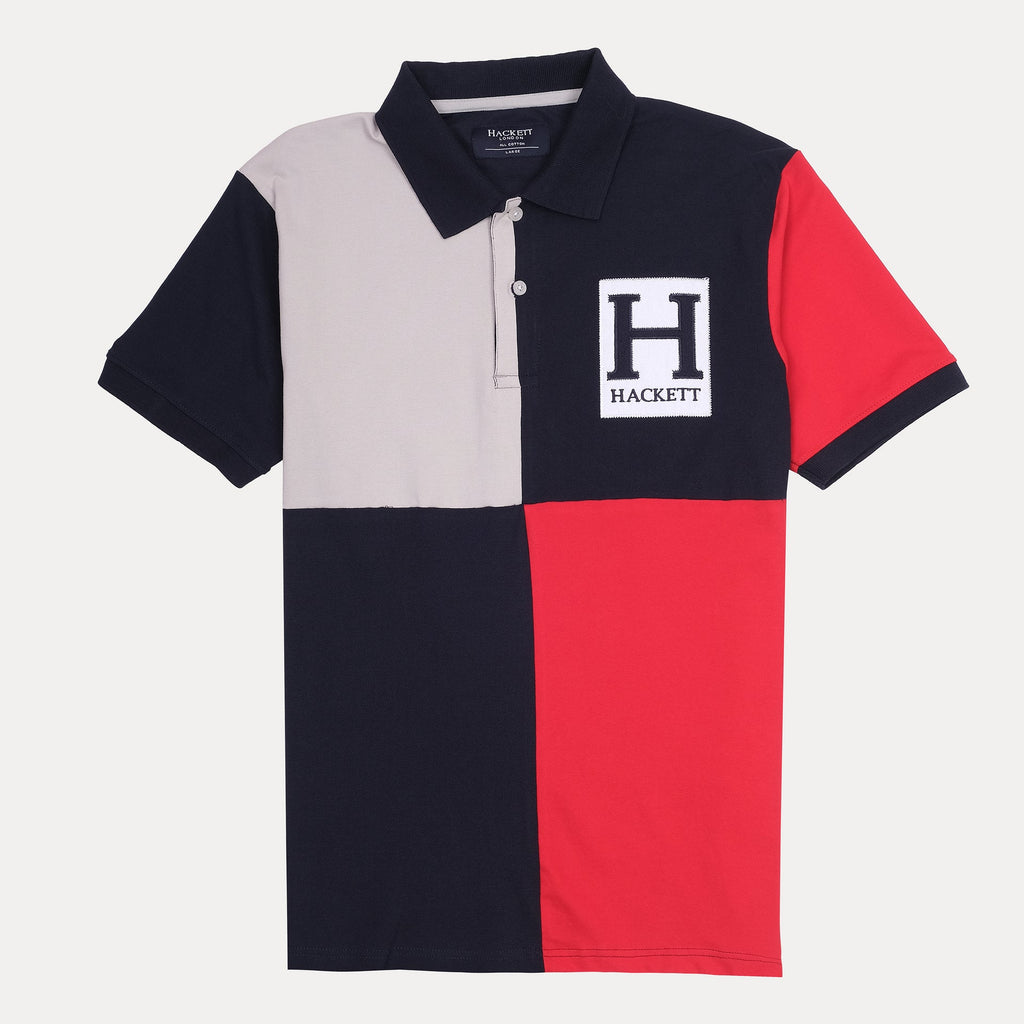 HACKETT Radiant Berry Tailored Fit Short Sleeve Piqué Polo Shirt