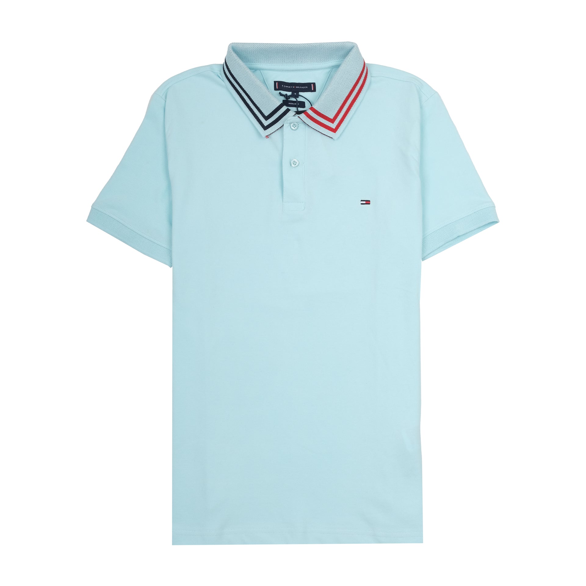 TOMMY HILFIGER Serene Sky Classic Fit Polo Shirt with Contrast Collar