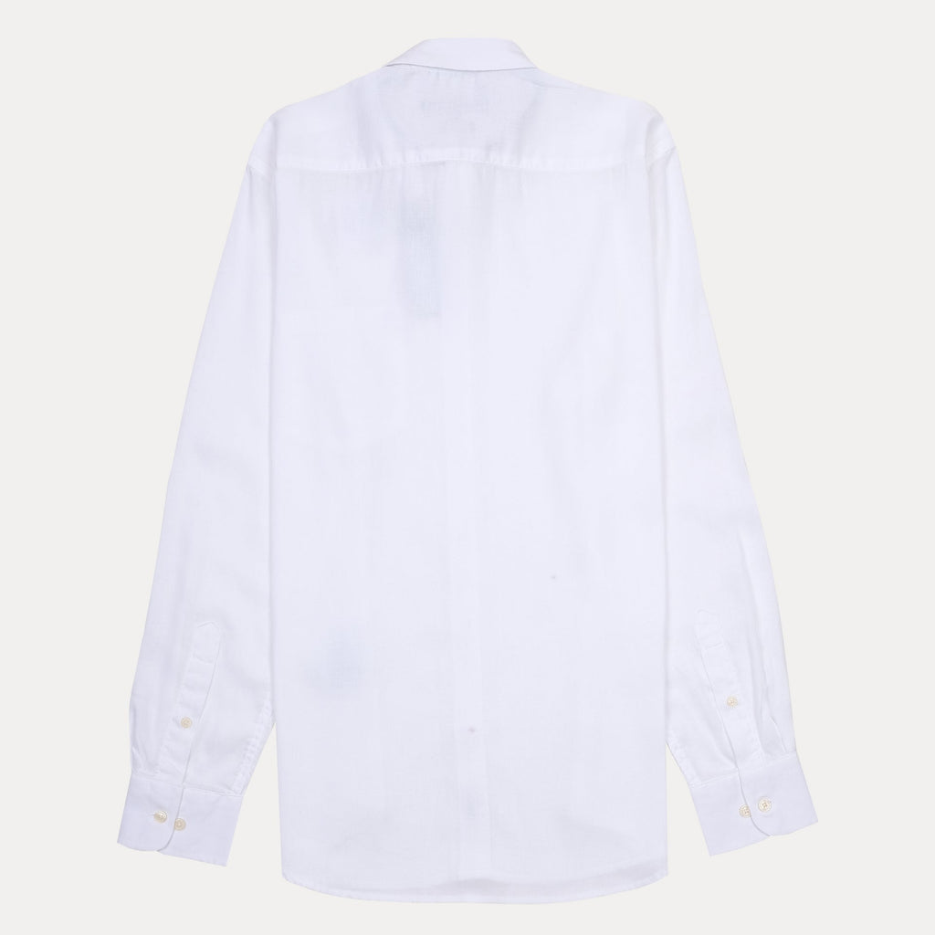 TOMMY HILFIGER Ethereal Ivory Tailored Fit Long Sleeve Button-Down Shirt