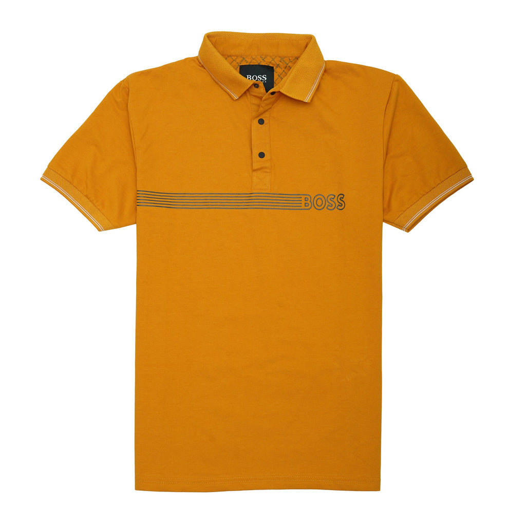 BOSS Golden Marigold Slim Fit Striped Polo Shirt
