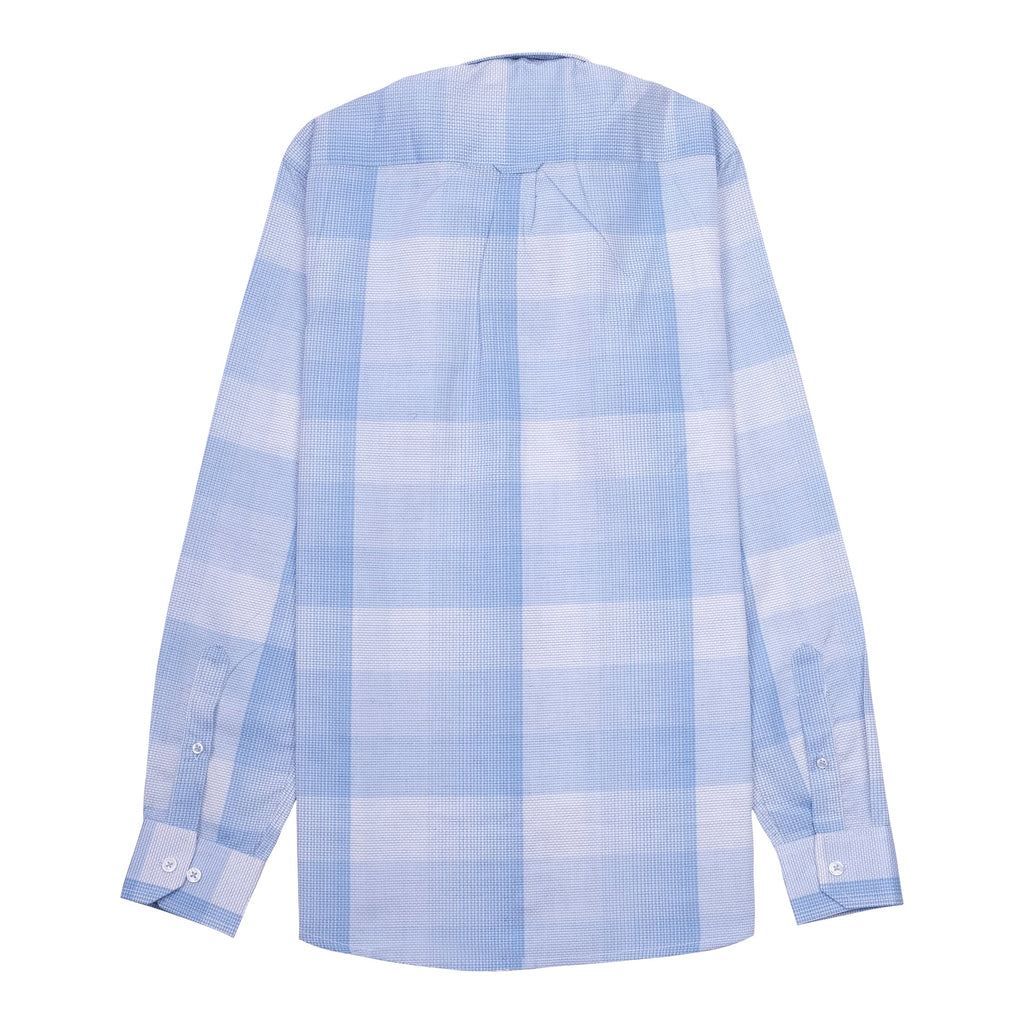 LACOSTE Sky Blue Gingham Classic Fit Long Sleeve Shirt