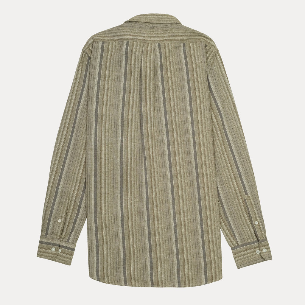 BROOKS BROTHERS Serene Sand Tailored Fit Long Sleeve Striped Shirt