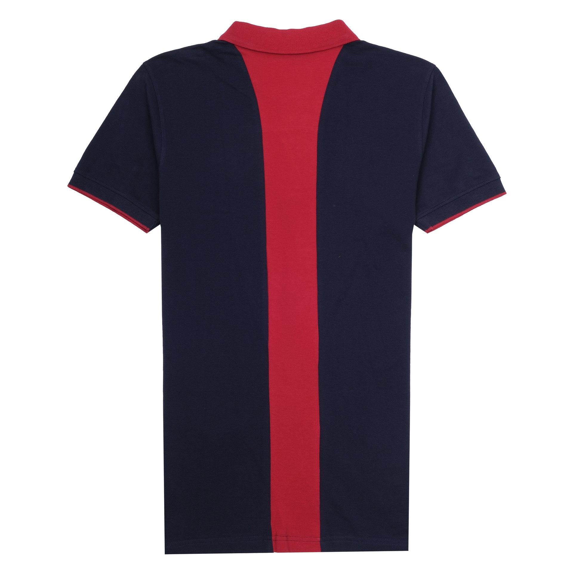AUSTIN REED Twilight Navy and Crimson Contrast Slim Fit Polo Shirt